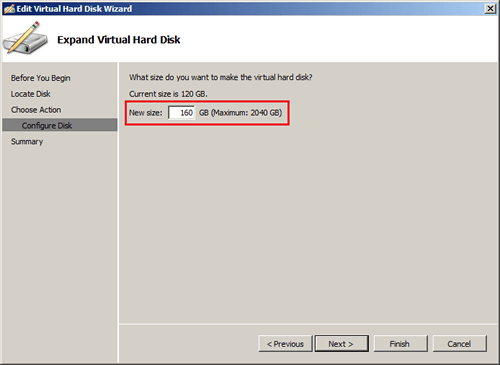 Select VHD disk