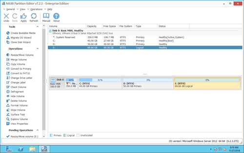 Laufwerk E erweitert